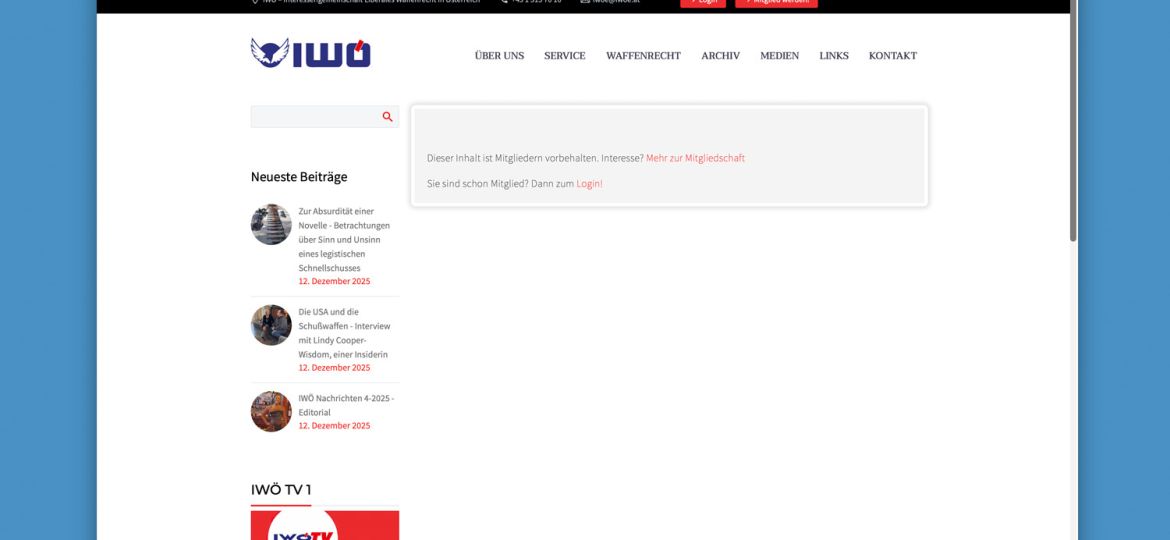 Membersbereich-Login